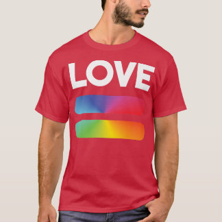 Kärlek Equality Rainbow HGBT Pride Awareness Månad T Shirt