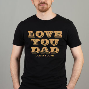 Kärlek er Pappa moderna Svarta havet och Guld Fars T Shirt