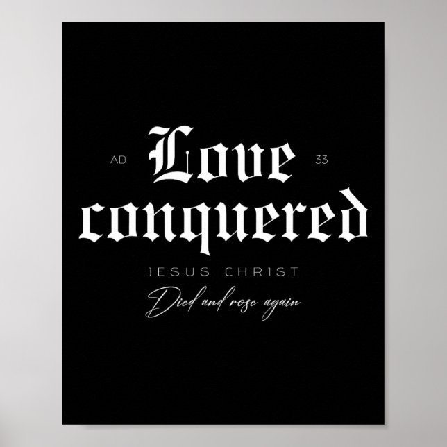 Kärlek erövrade Jesus Kristus och Ro igen Poster (Framsidan)