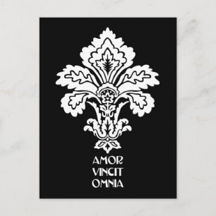 Kärlek erövrar alla (svartvita) vykort