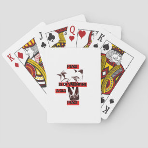 Kärlek: ett glas av Valentine Peace Art Casinokort
