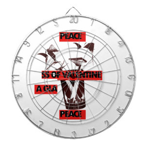 Kärlek: ett glas av Valentine Peace Art Darttavla
