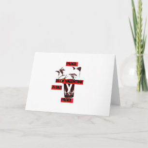 Kärlek: ett glas av Valentine Peace Art Helgkort