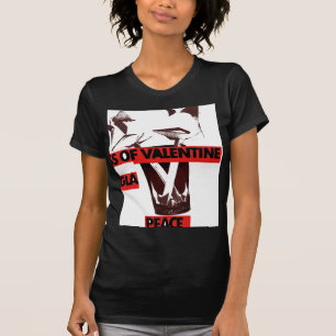 Kärlek: ett glas av Valentine Peace Art T-shirt