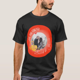 Kärlek, ett par foto Namn Modern Valentines day T Shirt
