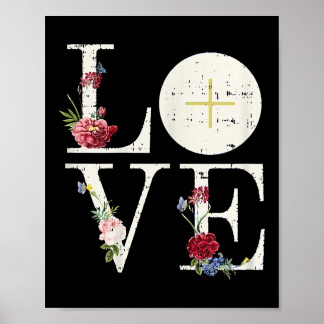 Kärlek Eucharist First Heliga Communion Christian  Poster (Framsidan)