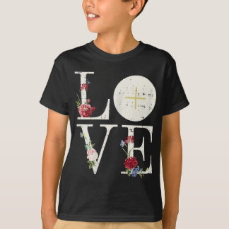Kärlek Eucharist First Heliga Communion Christian T Shirt