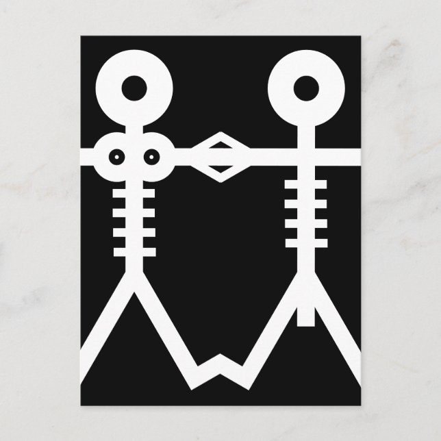 Kärlek Everse Skeletons Icon 2007 Art. Vykort (Framsida)
