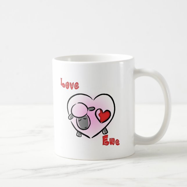 Kärlek Ewe Valentine Kaffemugg (Höger)