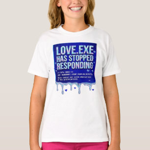 Kärlek Exe Blå Skärm Död Y2K Tech Rolig Coder Pr T Shirt