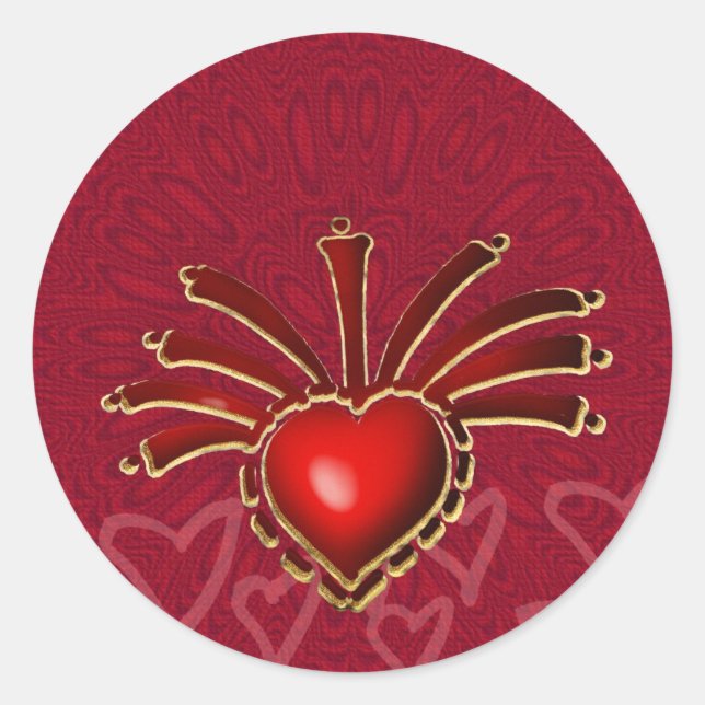 Kärlek explosionssetikett runt klistermärke (Framsida)