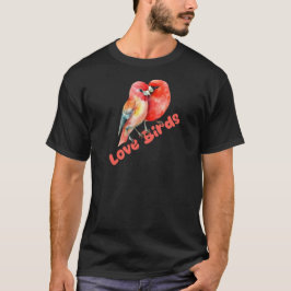 Kärlek Fåglar Alla Hjärtans Dag T Shirt