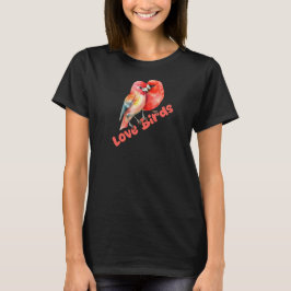 Kärlek Fåglar Alla hjärtans dag T Shirt
