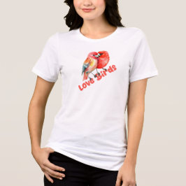 Kärlek Fåglar Alla Hjärtans Dag T Shirt