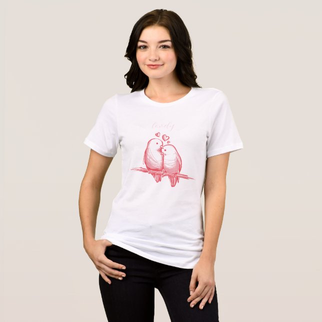 Kärlek fåglar Grafisk T-shirt (Framsida Full)