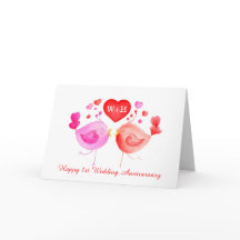 Kärlek fåglar hjärta rött rosa 1-årsjubileum konst