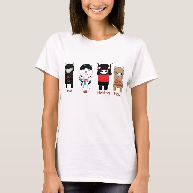 Kärlek Faith Healing Hope Shirt T (Framsida)