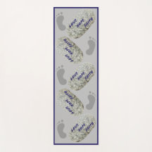 Kärlek Faith Hope White Stones Footprint Yoga Mat