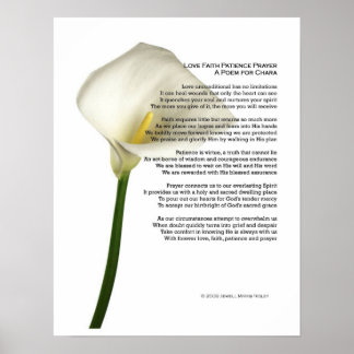 Kärlek Faith Patience Prayer Poster