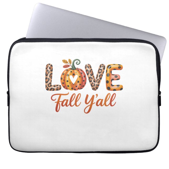 Kärlek Fall Y'all Fall Fall Laptop Fodral (Framsidan)