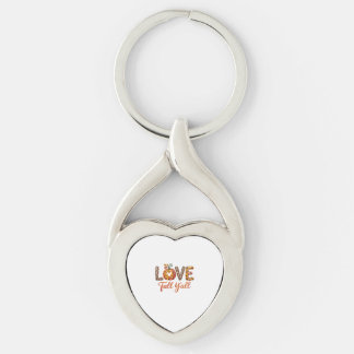 Kärlek Fall Y'all Fall Fall Twisted Heart Silverfärgad Nyckelring
