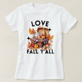 Kärlek Fall Y'all | Höst löv | Cute Fall T Shirt