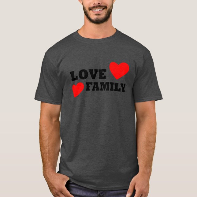 kärlek familj gåva t shirt (Framsida)