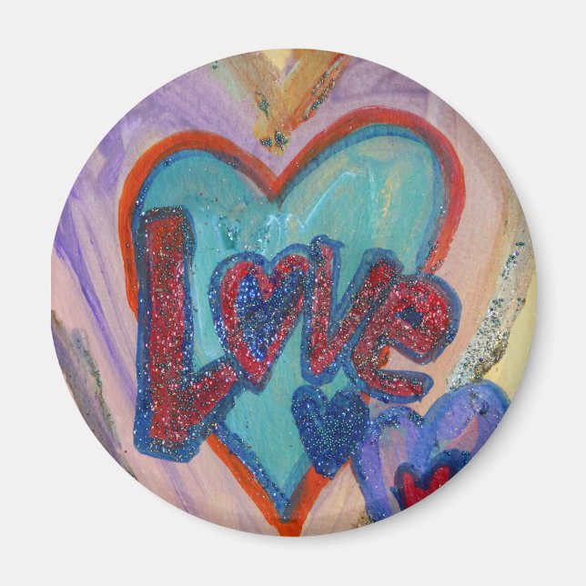 Kärlek-familjens hörn Art Painting Magnet (Framsidan)