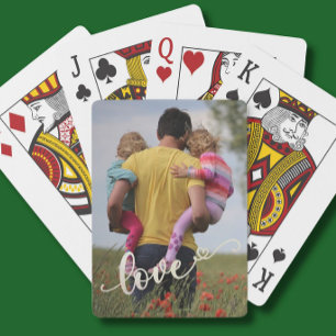 Kärlek Family Photo Anpassningsbar Personlig Casinokort
