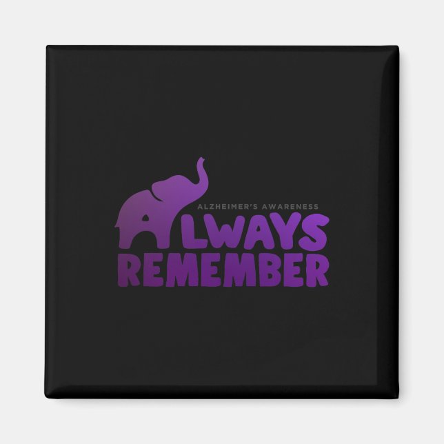 Kärlek får aldrig Alzheimer Elephant 2 Magnet (Framsidan)