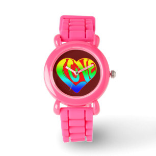 Kärlek Färgrik Hjärtans Dag Armbandsur