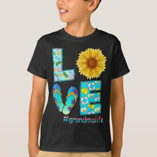 KÄRLEK Farmor Liv Flip Flops Hippie Solros T Shirt