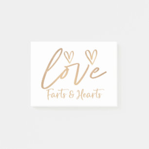 Kärlek Farts & Hearts Post-it Block