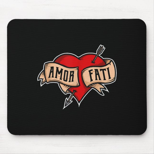 Kärlek Fati - Clic Nietzsche Tattoo Heart Design Musmatta (Framsidan)