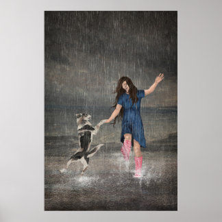 Kärlek Fati eller Dancing i Rain Poster