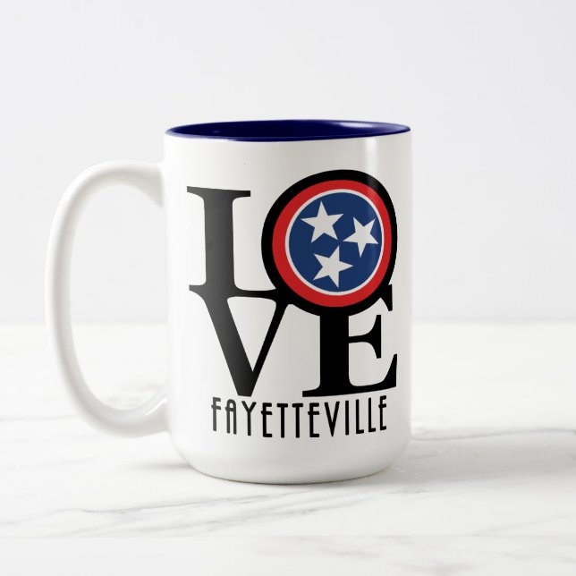 KÄRLEK Fayetteville 15oz Två-Tonad Mugg (Vänster)