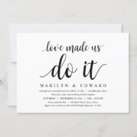 Kärlek fick oss att göra det, Modern Post Wedding