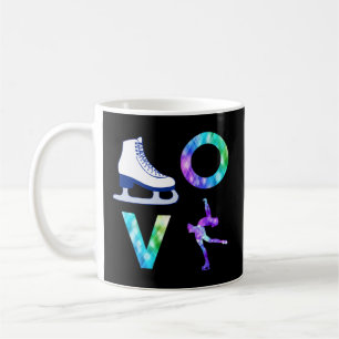 Kärlek Figur Skating Ice Skater Kaffemugg