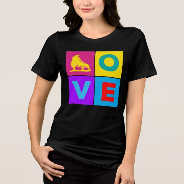 Kärlek Figur Skating T Shirt (Framsida)