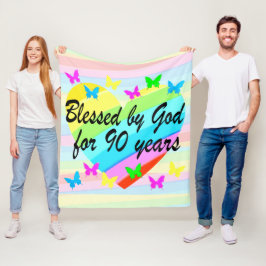 KÄRLEK FILERADE 90:E BIRTHDAY BLESSINGS FLEECE BLA