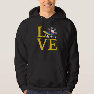 Kärlek - Filipino Flagga Typography Art Hoodie