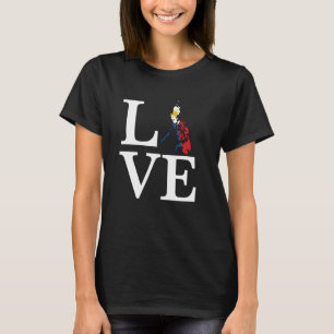 Kärlek Filippinerna Karta och Flagga, Filippinerna T Shirt