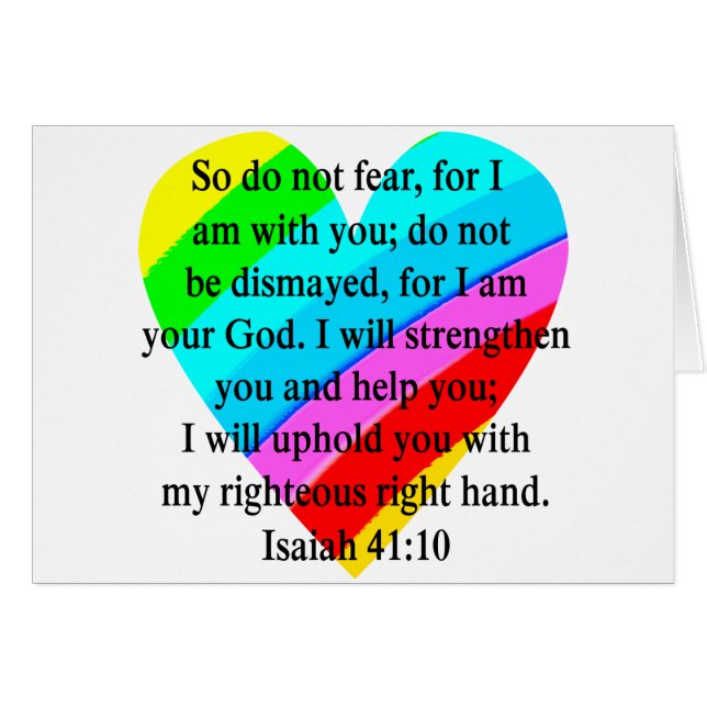 KÄRLEK FILLED ISAIAH 41:10 DESIGN OBS KORT (Framsidan Horizontal)