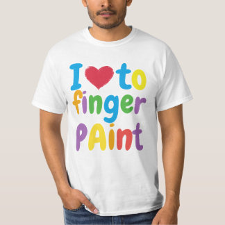 kärlek finger färg t shirt