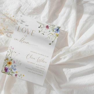 Kärlek finns i Blommigten Bloom Möhippa-Elegant Inbjudningar
