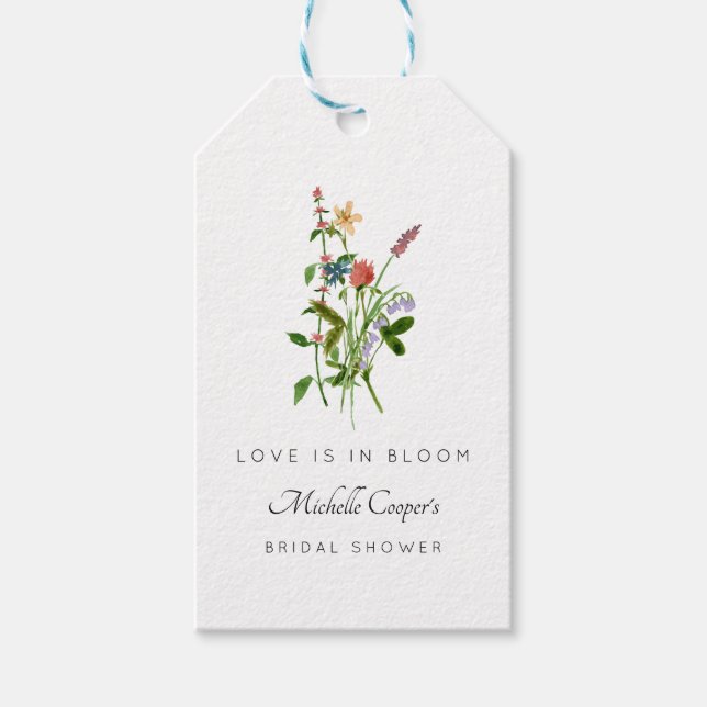 Kärlek finns i Bloom BoHo Möhippa Gift-Märkre Presentetikett (Framsidan)