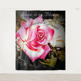 Kärlek finns i Bloom Bröllop BackDrop