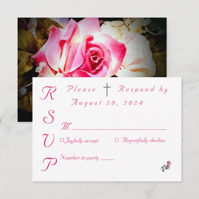 Kärlek finns i Bloom Photo/Ro Bröllop OSA Card Kort (Fram/baksida)