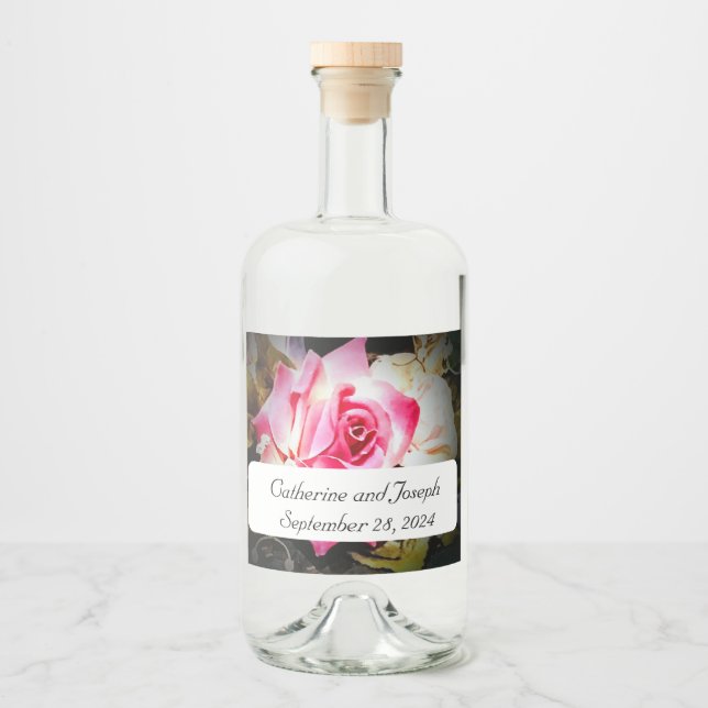 Kärlek finns i Bloom Ro Food and Beverage Label Se Spritflaskor Etikett (Framsida)