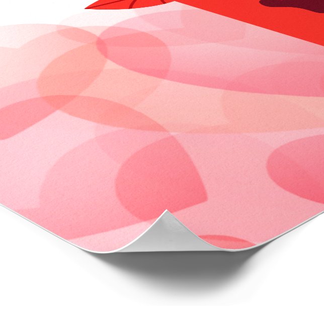 Kärlek finns i foto par och text i Luft-Anpassning Poster (Hörn)